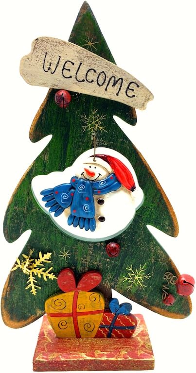 χριστουγεννιάτικο-ξύλινο-δεντράκι-χιονάνθρωπος-welcome-25cm-giftland