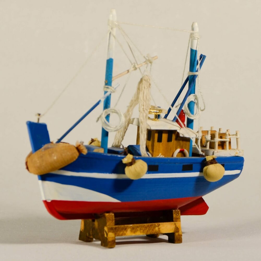 Ξύλινο Καράβι Διακοσμητικό Καΐκι 16cm-12108