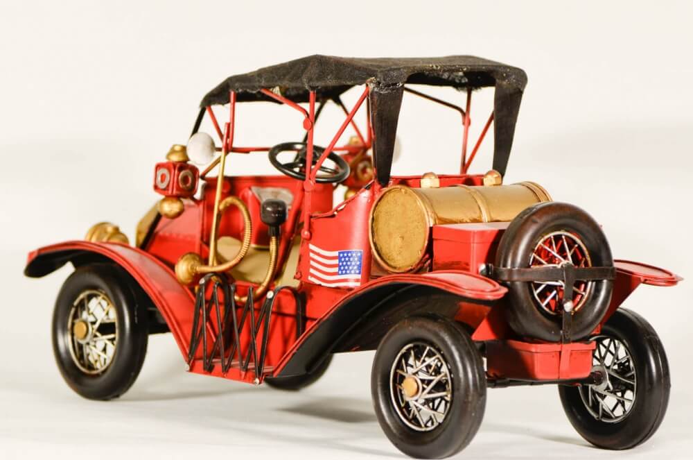 Vintage διακοσμητικό συλλεκτικό αμερικάνικο αυτοκίνητο αντίκα κόκκινο 30cm-11811