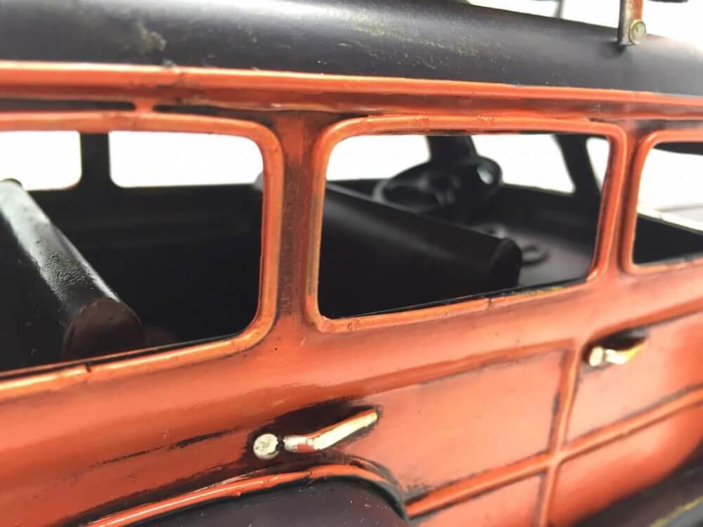 Vintage μεταλλικό διακοσμητικό συλλεκτικό αυτοκίνητο αντίκα με surf 30cm-8934