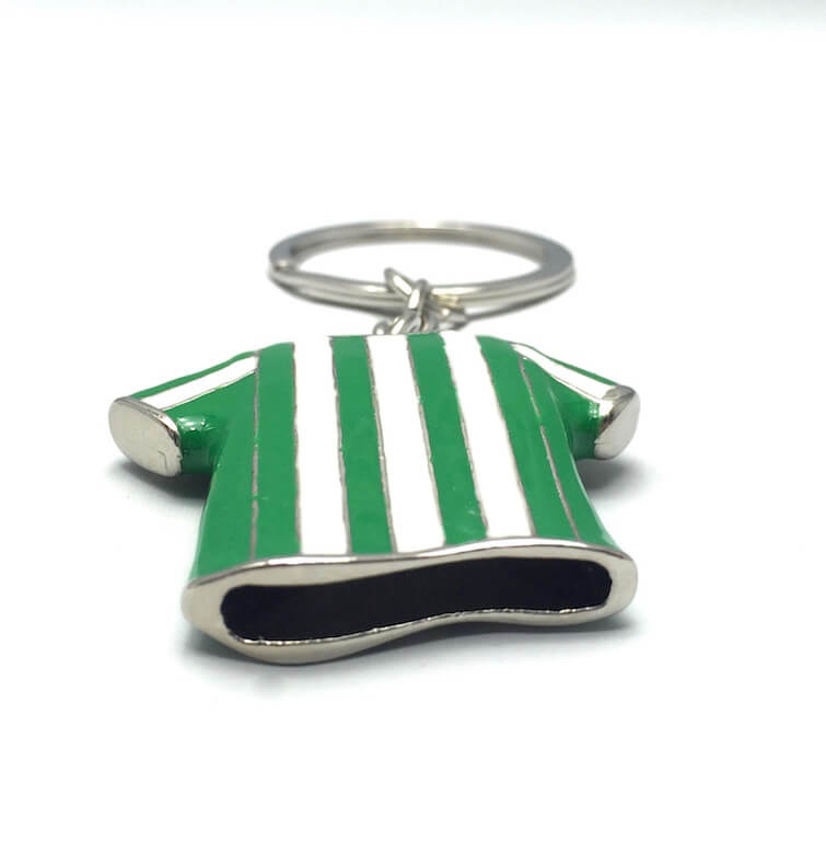 Μεταλλικό μπρελόκ ποδοσφαρική φανέλα πράσινη/άσπρη-9207