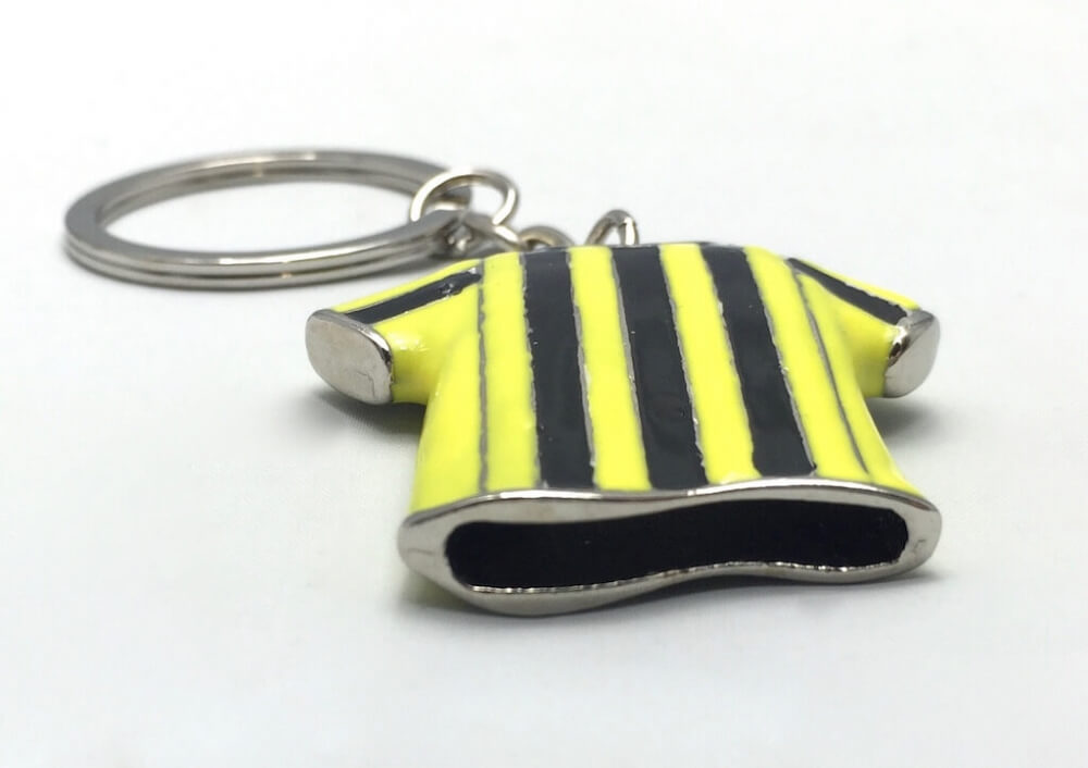 Μεταλλικό μπρελόκ ποδοσφαρική φανέλα κίτρινη/μαύρη-9215