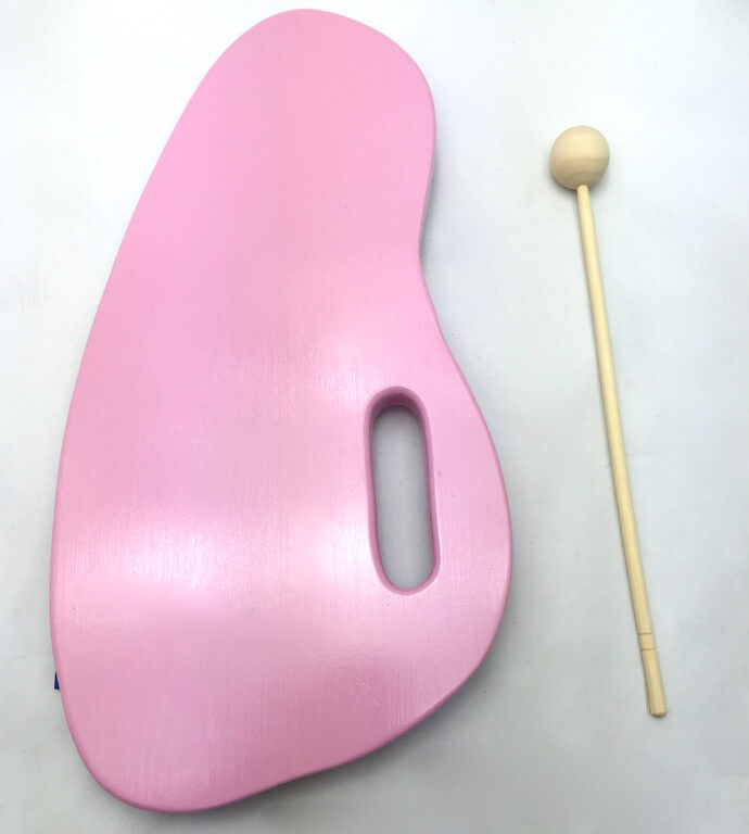Ξύλινο ροζ μεταλλόφωνο 30cm-9491