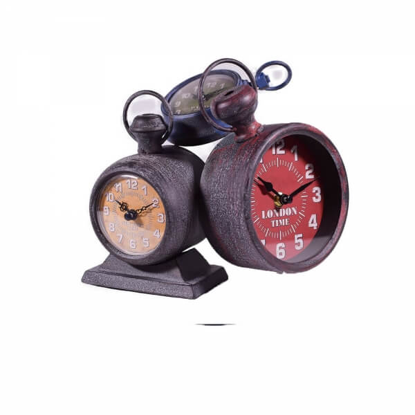 vintage-ρετρό-διακοσμητικό-τριπλό-ρολόι-επιτραπέζιο-25cm-giftland