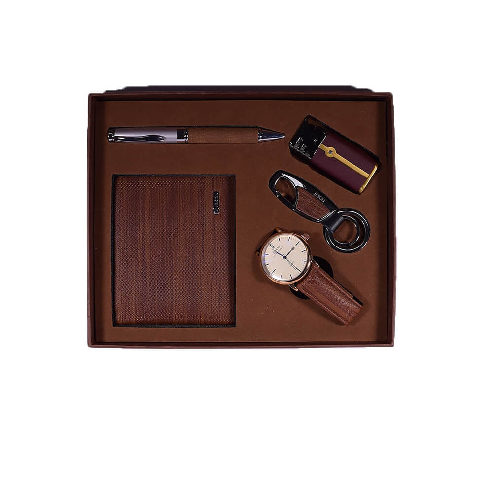 Αντρικό σετ δώρου με πορτοφόλι, ρολόι, αναπτήρα, μπρελόκ και στυλό - Giftland