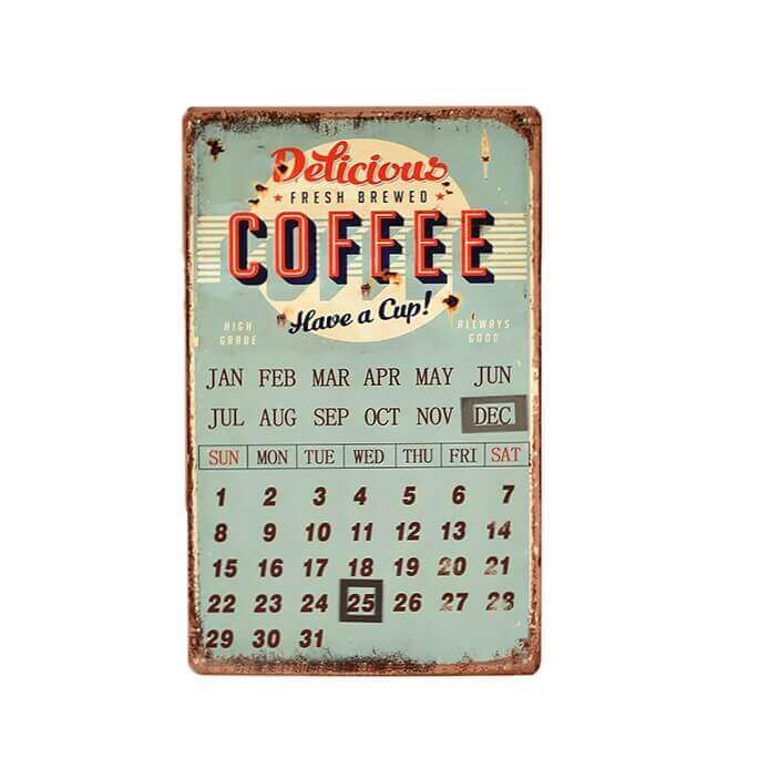 vintage-μεταλλικό-πινακάκι-ημερολόγιο-coffee-40cm-giftland