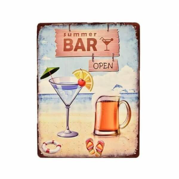vintage-μεταλλικό-πινακάκι-summer-bar-33cm-giftland