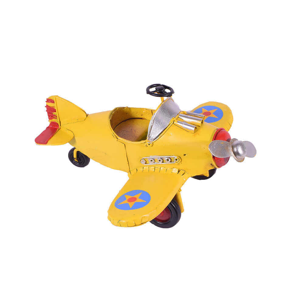 vintage-μεταλλικό-διακοσμητικό-κίτρινο-αεροπλάνο-18.5cm-giftland