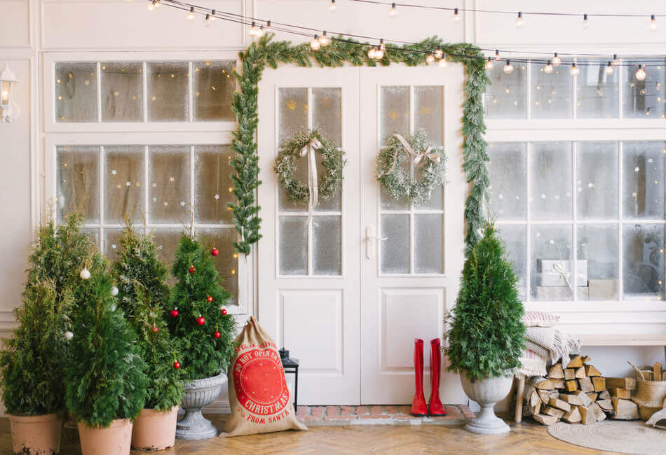 Ιδέες για Χριστουγεννιάτικη Διακόσμηση Σπιτιού - Χριστουγεννιάτικη διακόσμηση πόρτας εισόδου σπιτιού - Giftland